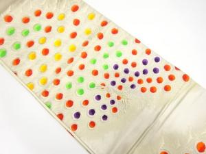 アンティーク　孔雀模様織り出し袋帯（材料）